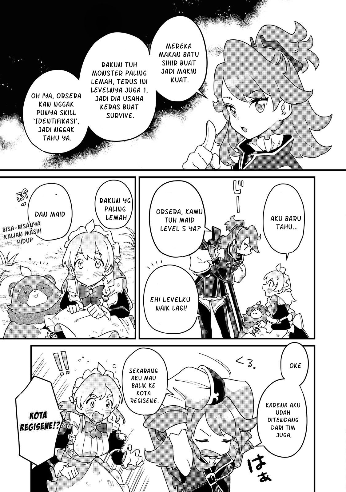MAIDes: Maid, Jigoku no Senjou ni Tensou sareru. Koyuu no Gomi Shuushuu Mahou de, Saijaku Class no Mama Jinrui Saikyou ni. @comic Chapter 3 - halaman 9