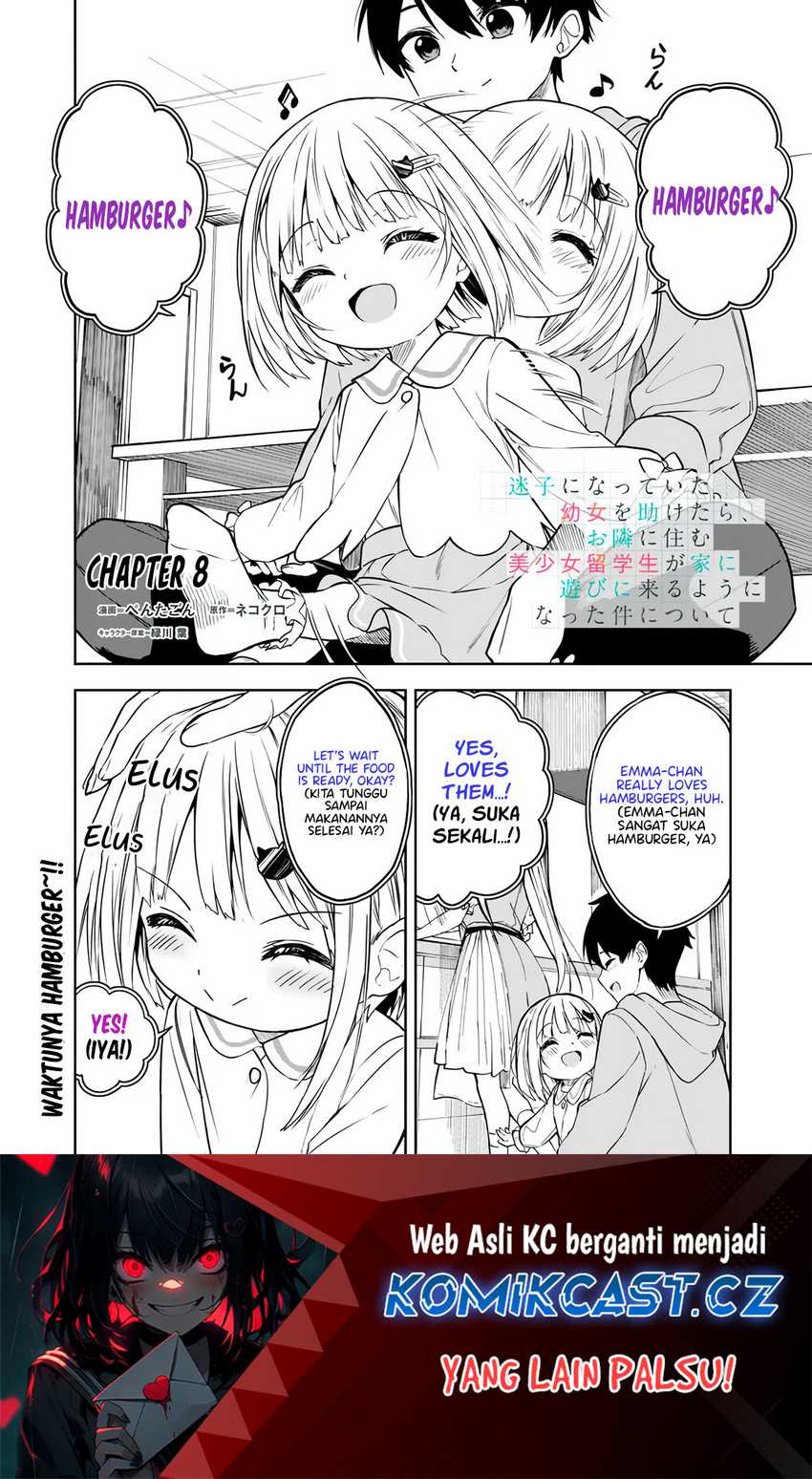 Maigo ni Natteita Youjo o Tasuketara, Otonari ni Sumu Bishoujo Ryuugakusei ga Ie ni Asobi ni Kuru You ni Natta Ken ni Tsuite Chapter 8 - halaman 2