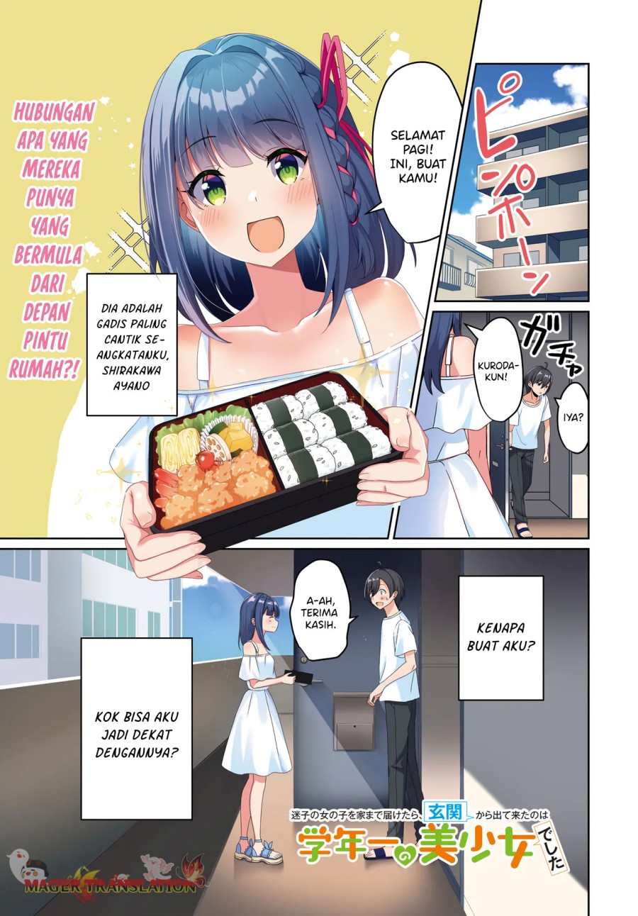 Maigo no Onnanoko o Ie Made Todoketara, Genkan kara Detekita no wa Gakunen Ichi no Bishoujo deshita Chapter 1 - halaman 2