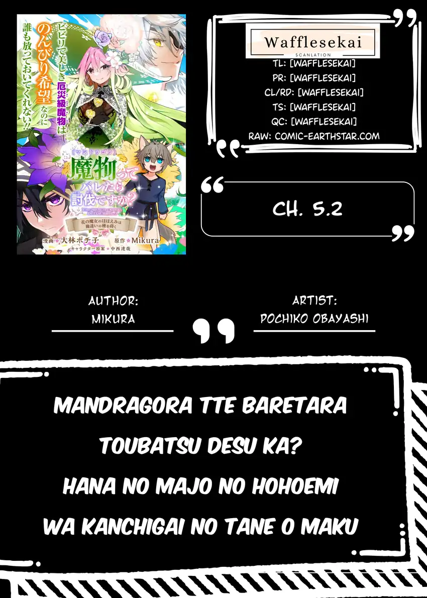 Mandragora tte Baretara Toubatsu desu ka?: Hana no Majo no Hohoemi wa Kanchigai no Tane o Maku Chapter 5.2 - halaman 1