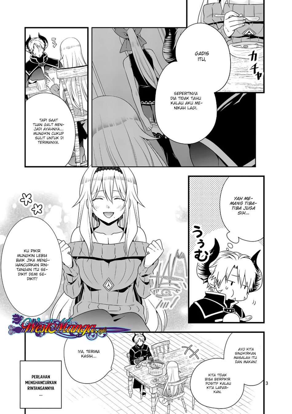 Maou desu Onna Yuusha no Hahaoya to Saikon Shita no de Onna Yuusha ga Giri no Musume ni Narimashita Chapter 3 - halaman 4