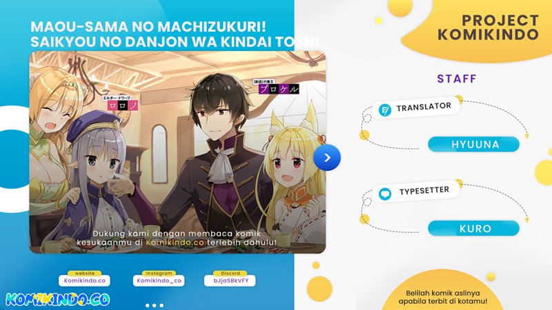 Maou-sama no Machizukuri! ~Saikyou no Danjon wa Kindai Toshi~ Chapter 41 - halaman 1