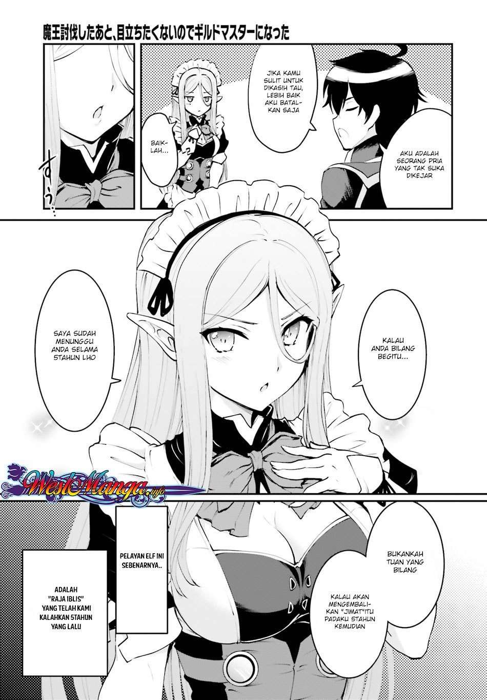 Maou Toubatsu shita Ato, Medachitakunai node Guild Master ni Natta Chapter 1.1 - halaman 9