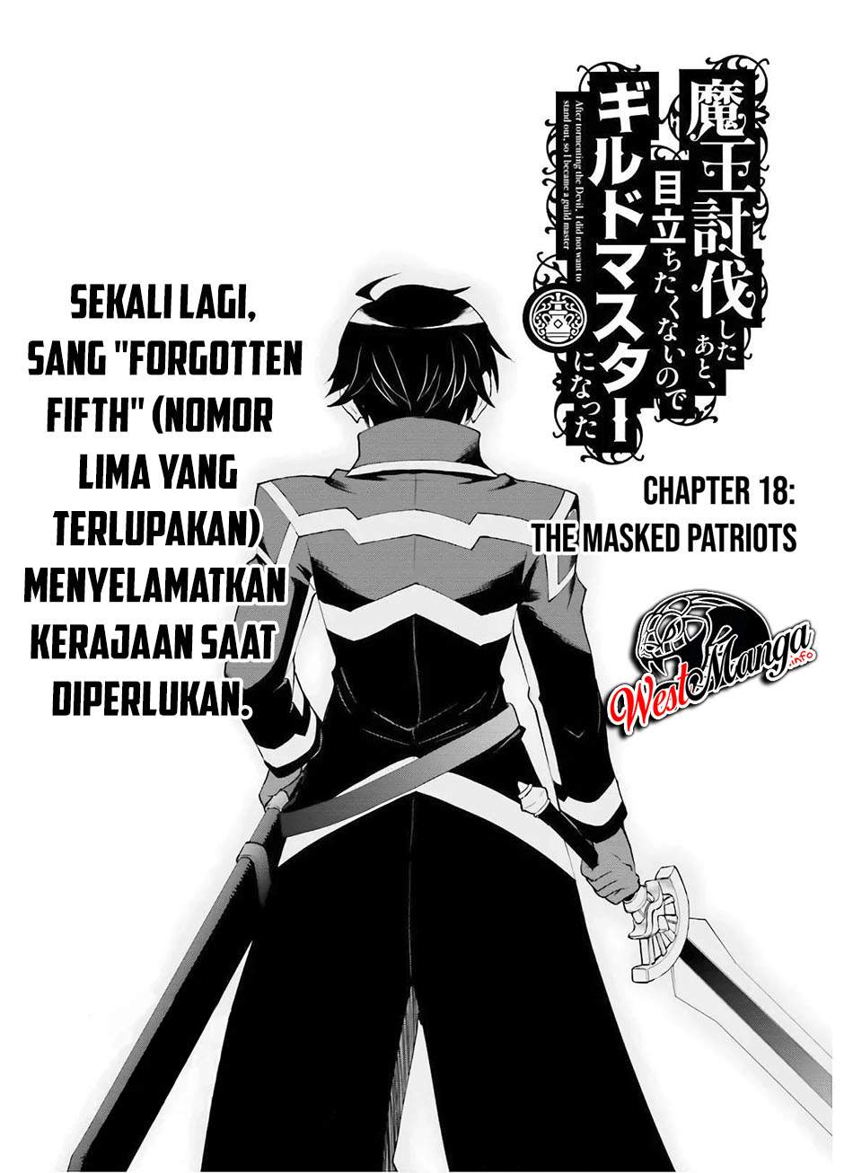 Maou Toubatsu shita Ato, Medachitakunai node Guild Master ni Natta Chapter 18 - halaman 2