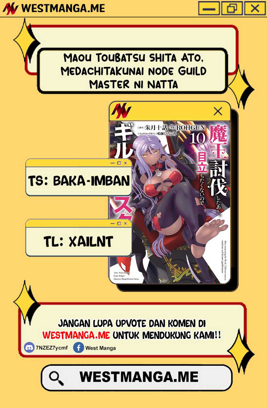 Maou Toubatsu shita Ato, Medachitakunai node Guild Master ni Natta Chapter 61 - halaman 3
