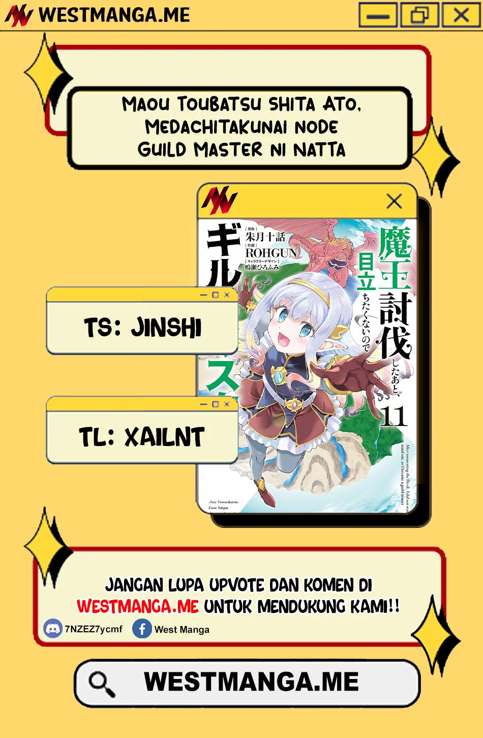 Maou Toubatsu shita Ato, Medachitakunai node Guild Master ni Natta Chapter 71 - halaman 3