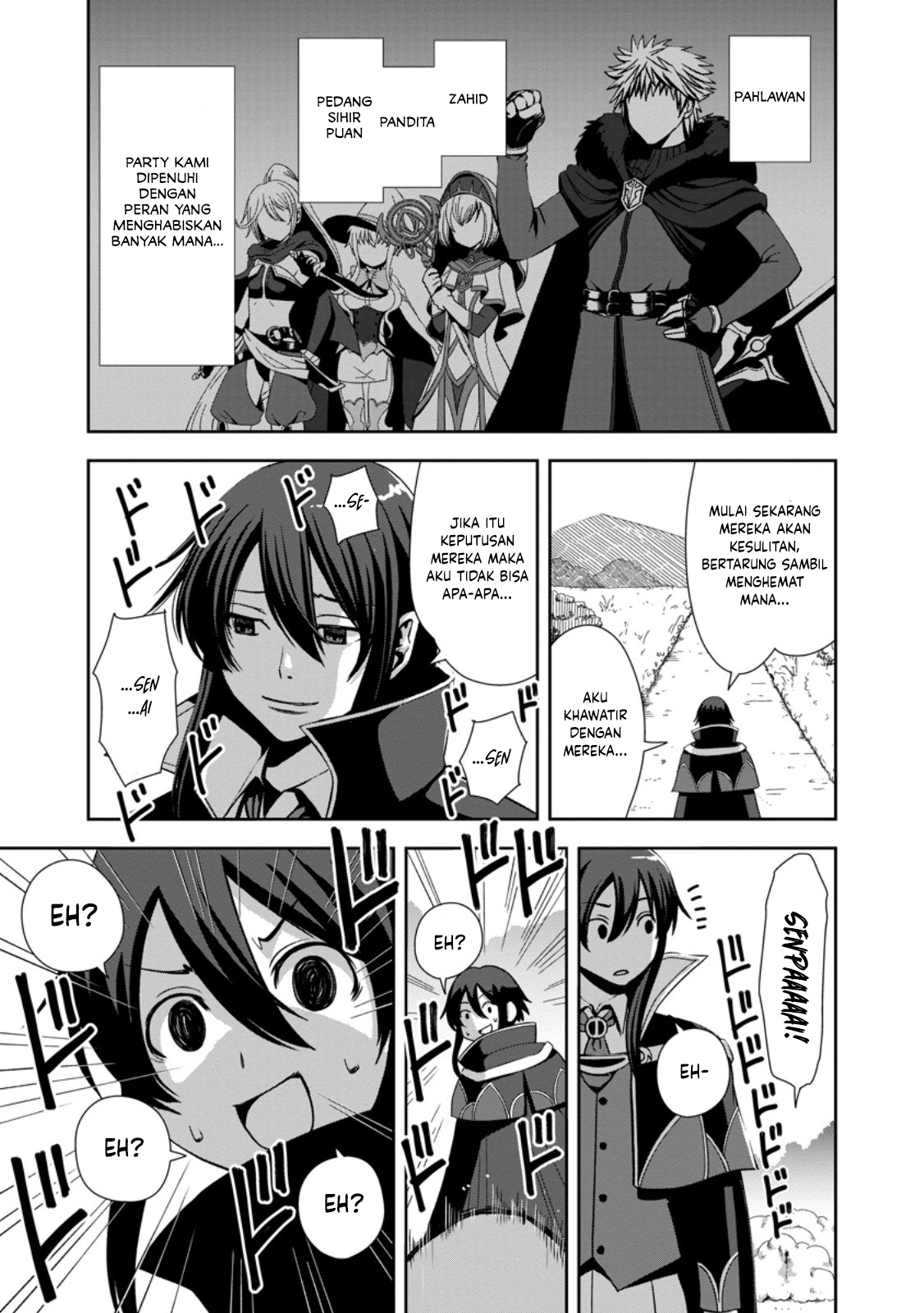 "Maryoku Mugen" no Mana Porter: Party no Maryoku wo Subete Kyoukyuu shiteita noni, Yuusha ni Tsuihou saremashita. Maryoku Busoku de Seiken ga Tsukaenai to Asettemo, Member Zenin ga Yuusha wo Mikagitta node Mou Osoi Chapter 1 - halaman 9