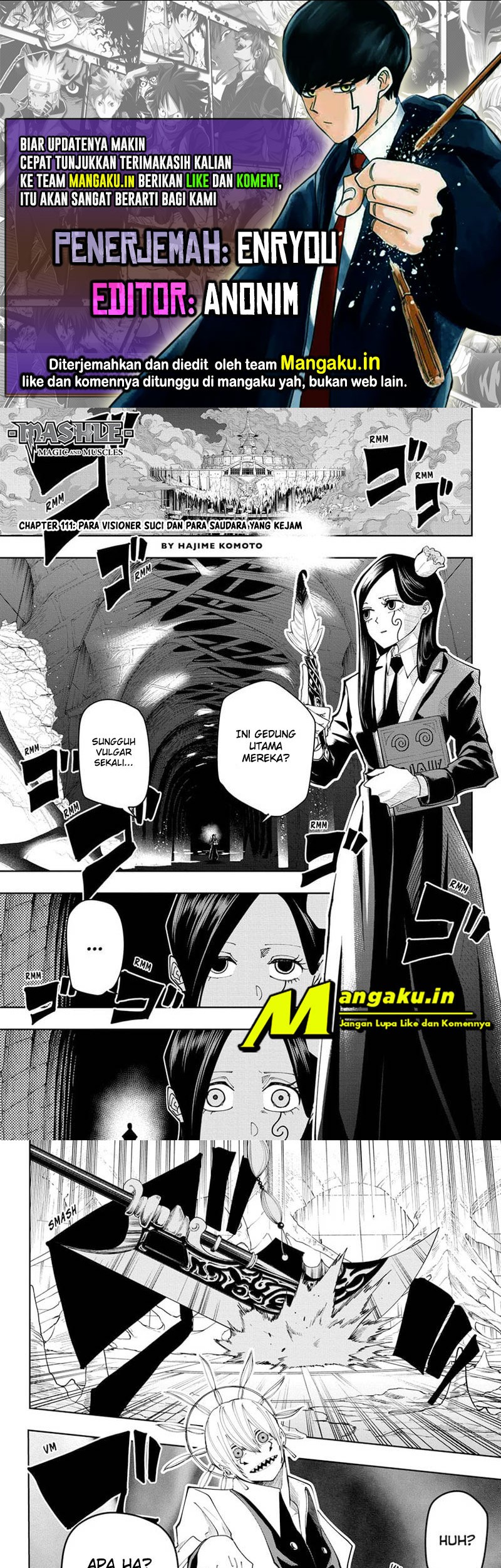 Mashle: Magic and Muscles Chapter 111 - halaman 1