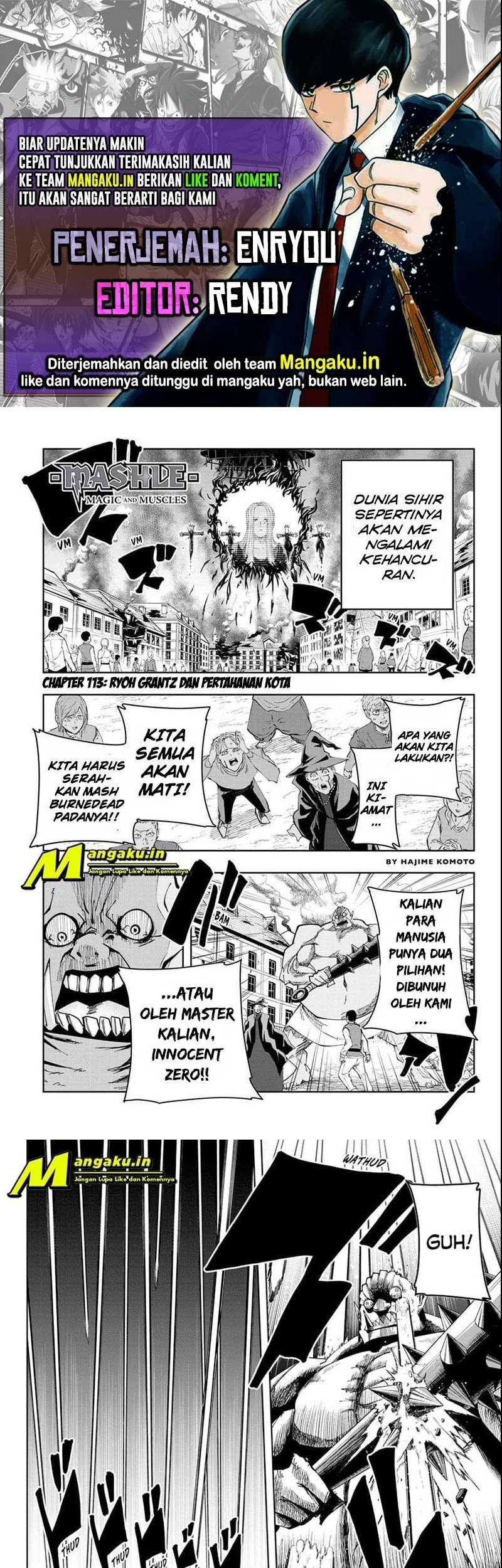 Mashle: Magic and Muscles Chapter 113 - halaman 1