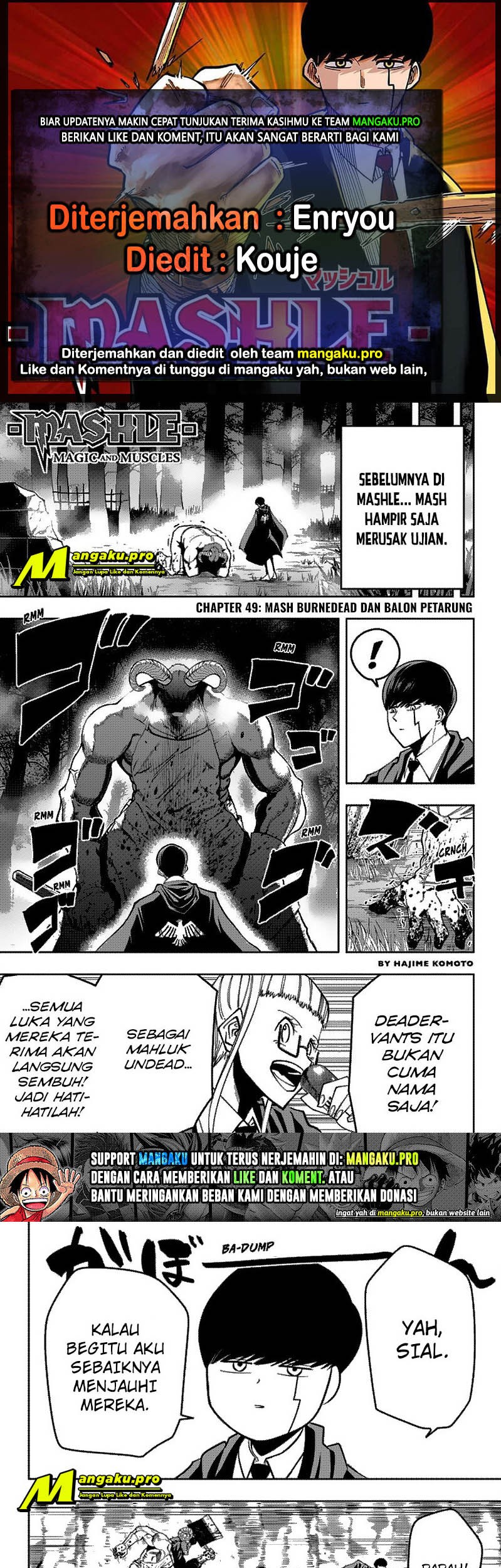 Mashle: Magic and Muscles Chapter 49 - halaman 1