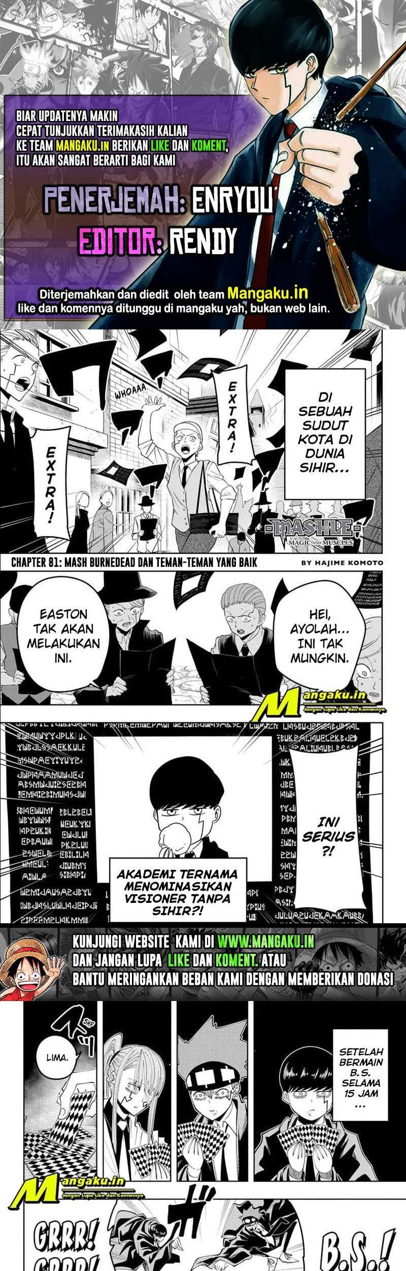 Mashle: Magic and Muscles Chapter 81 - halaman 1