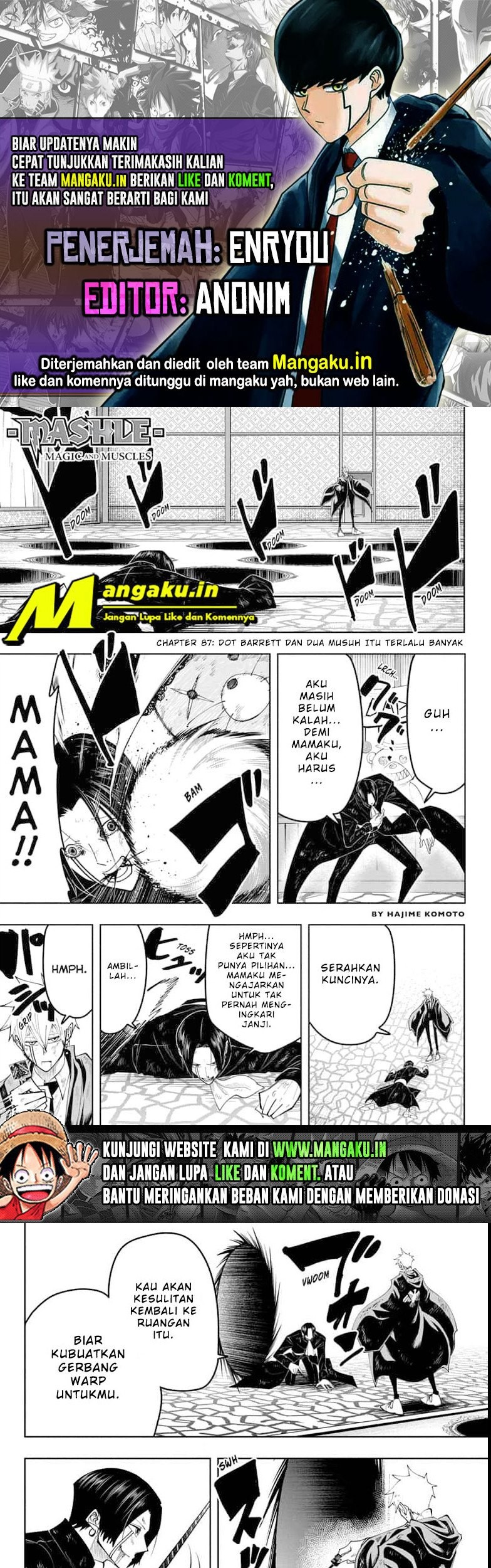 Mashle: Magic and Muscles Chapter 87 - halaman 1