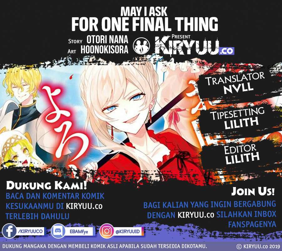 May I Ask for One Final Thing? Chapter 3 - halaman 1