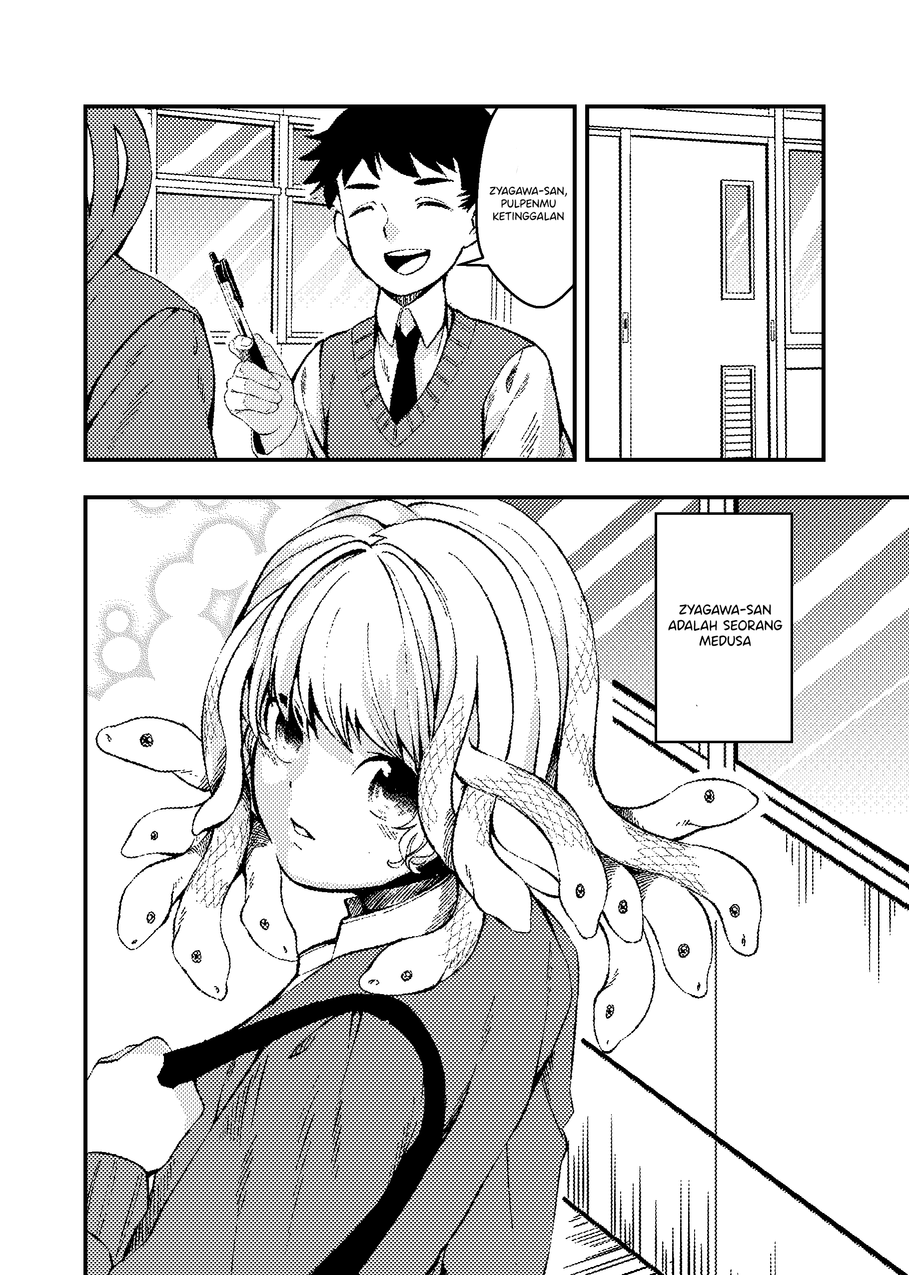 Medusa-Chan Whose Emotions Appear in Her Hair Chapter 0 - halaman 1
