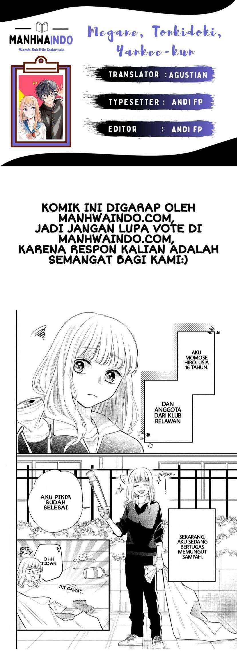 Megane, Tokidoki, Yankee-kun Chapter 2 - halaman 1