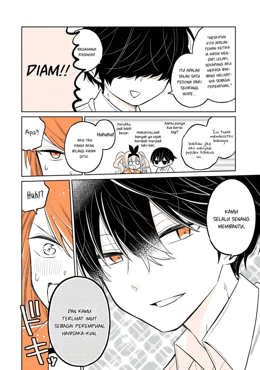 Mendoku Sagari Danshi Koukousei ga Asa Okitara Onnanoko ni Natteita Hanashi Chapter 15.2 - halaman 13