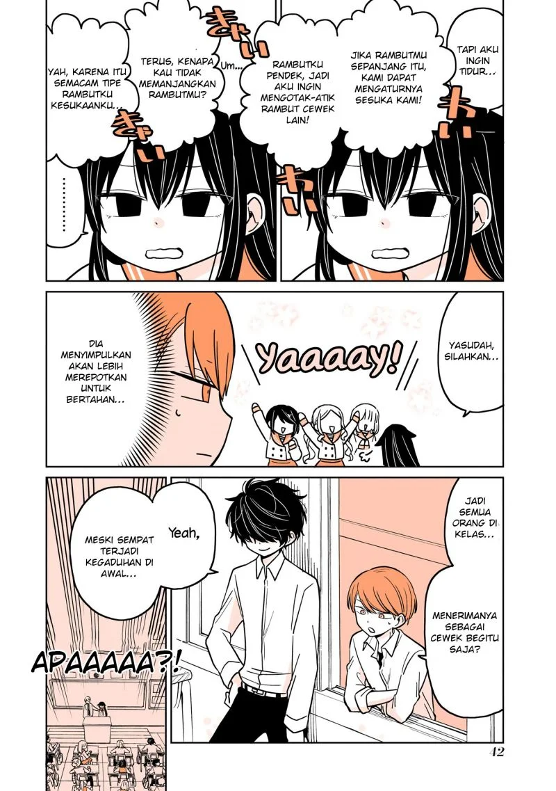 Mendoku Sagari Danshi Koukousei ga Asa Okitara Onnanoko ni Natteita Hanashi Chapter 4 - halaman 9