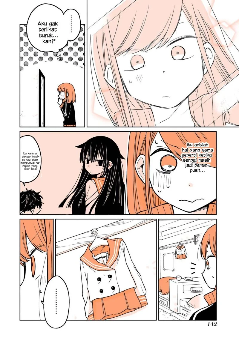 Mendoku Sagari Danshi Koukousei ga Asa Okitara Onnanoko ni Natteita Hanashi Chapter 8.2 - halaman 9
