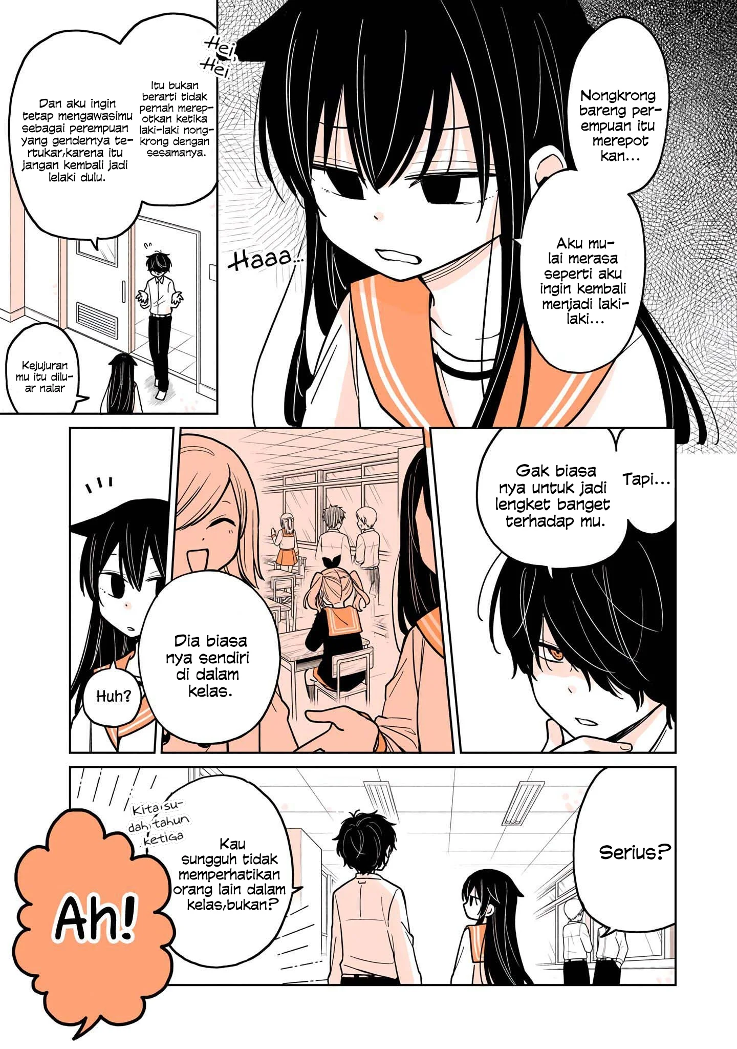 Mendoku Sagari Danshi Koukousei ga Asa Okitara Onnanoko ni Natteita Hanashi Chapter 8 - halaman 14