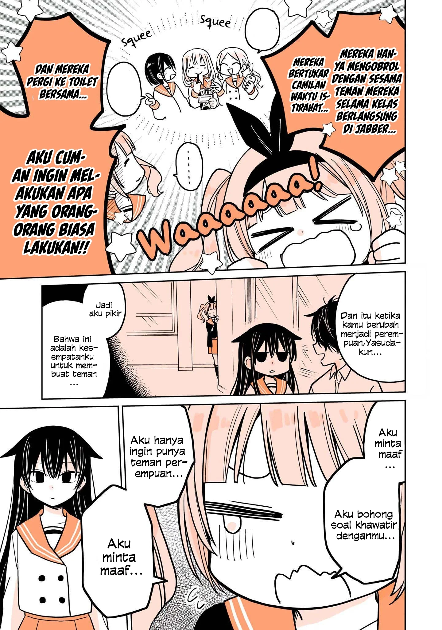 Mendoku Sagari Danshi Koukousei ga Asa Okitara Onnanoko ni Natteita Hanashi Chapter 8 - halaman 19