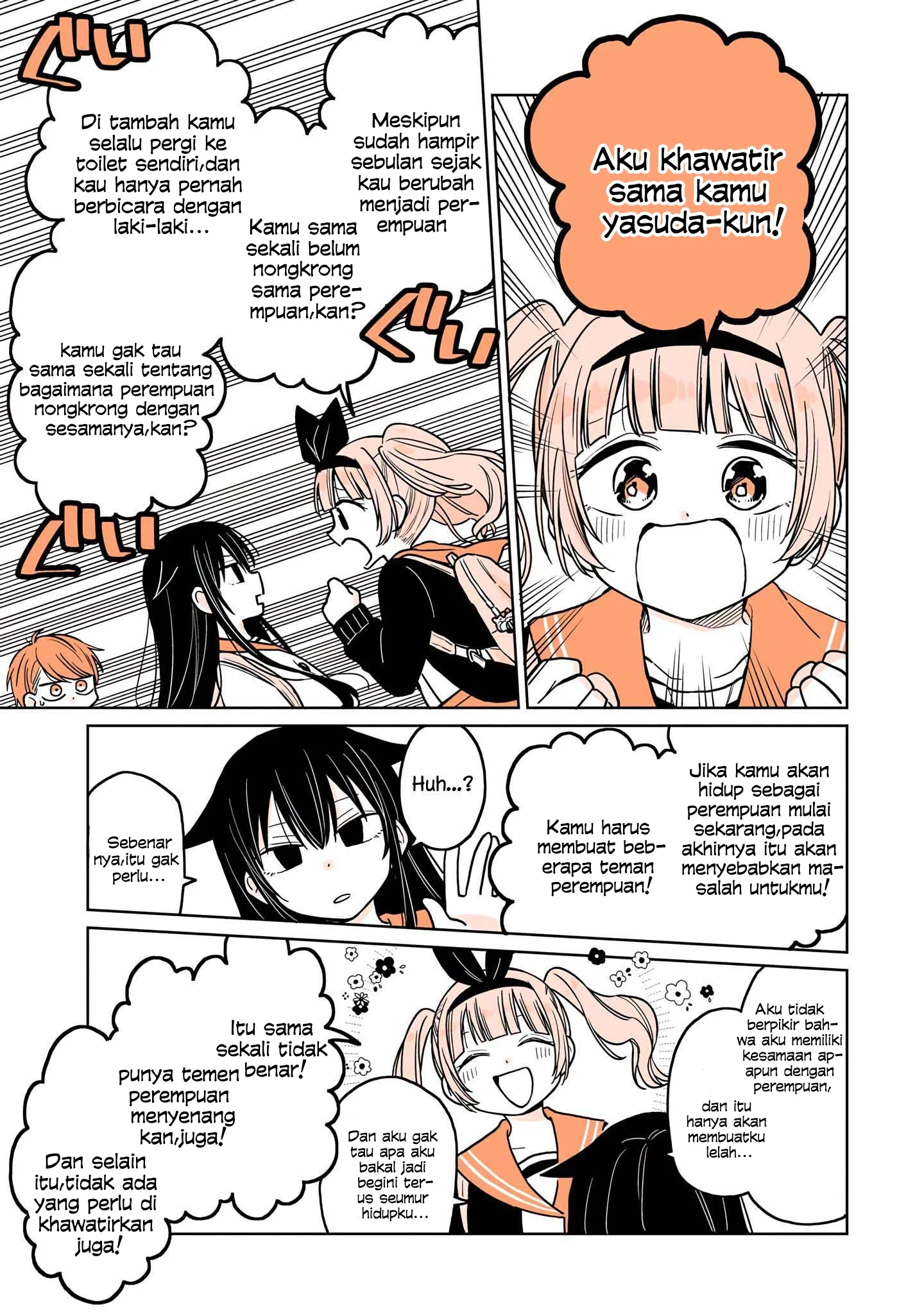 Mendoku Sagari Danshi Koukousei ga Asa Okitara Onnanoko ni Natteita Hanashi Chapter 8 - halaman 7