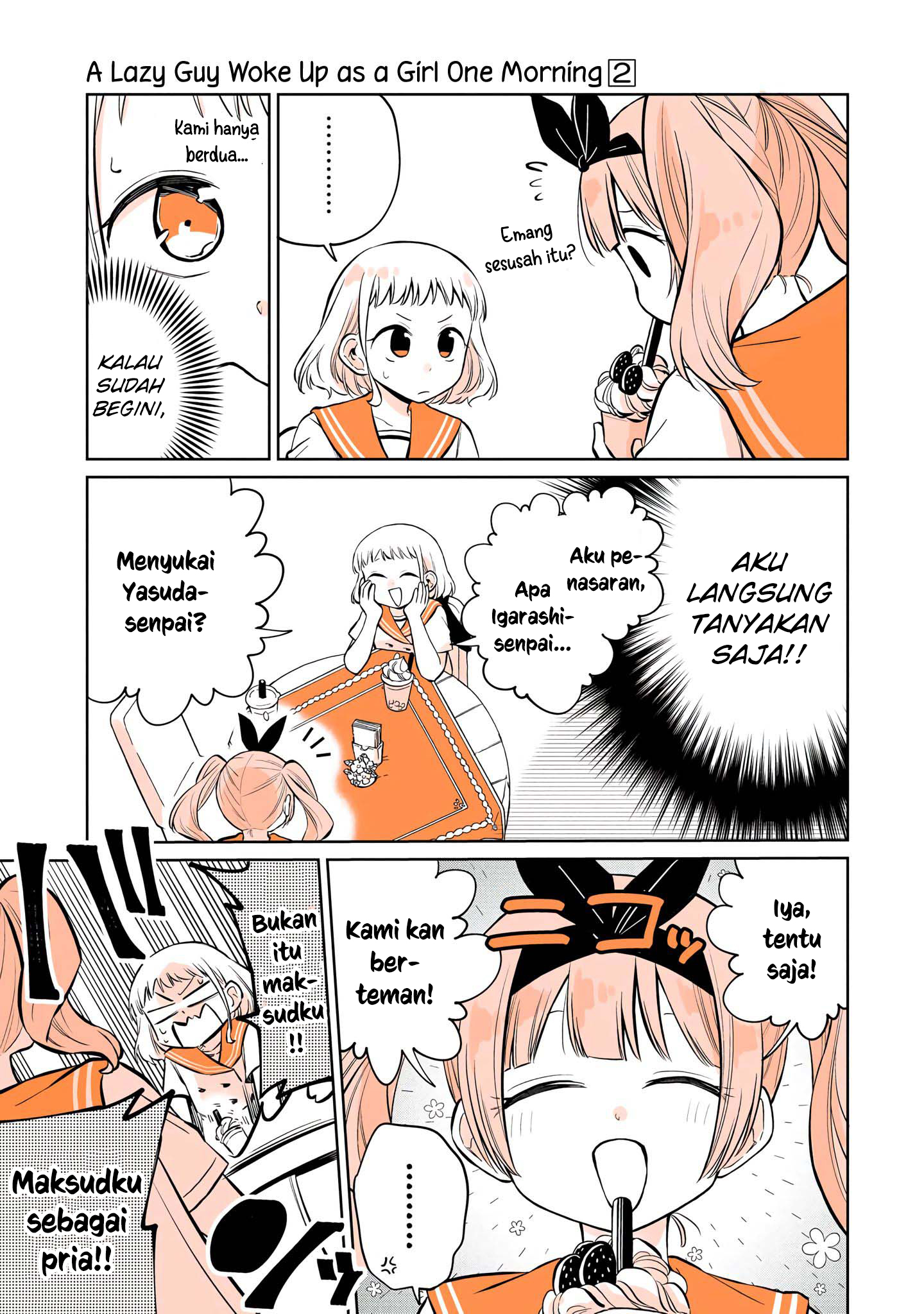 Mendokusagari Danshi ga Asa Okitara Onnanoko ni Natteita Hanashi Chapter 10 - halaman 14