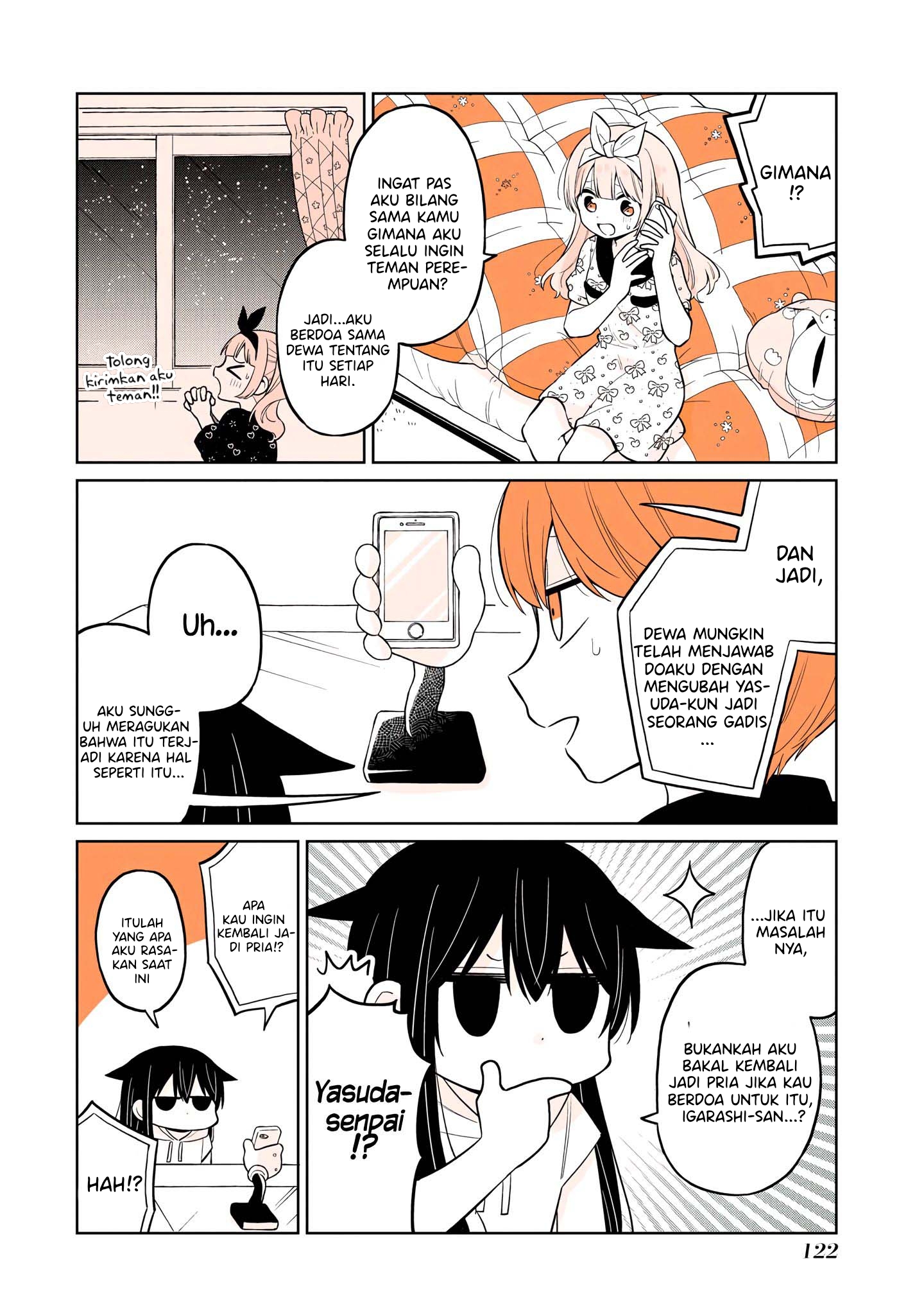 Mendokusagari Danshi ga Asa Okitara Onnanoko ni Natteita Hanashi Chapter 15.1 - halaman 9
