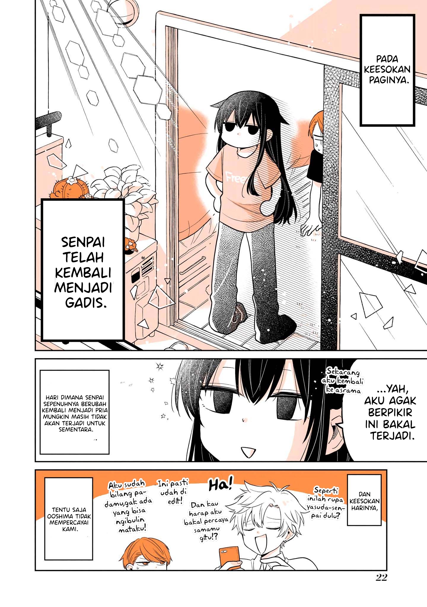 Mendokusagari Danshi ga Asa Okitara Onnanoko ni Natteita Hanashi Chapter 16 - halaman 24