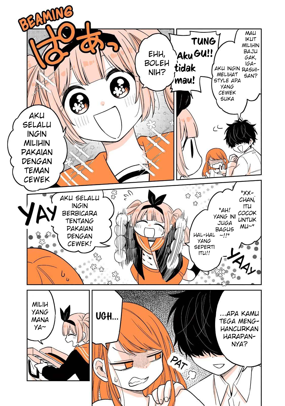 Mendokusagari Danshi ga Asa Okitara Onnanoko ni Natteita Hanashi Chapter 22.1 - halaman 4