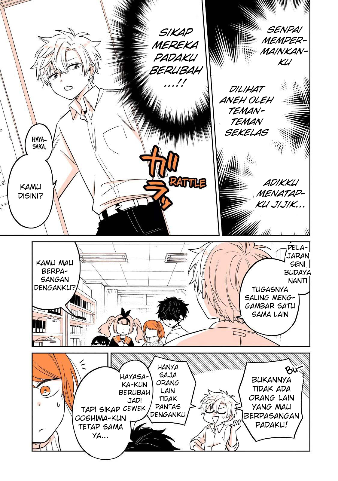 Mendokusagari Danshi ga Asa Okitara Onnanoko ni Natteita Hanashi Chapter 22.1 - halaman 8