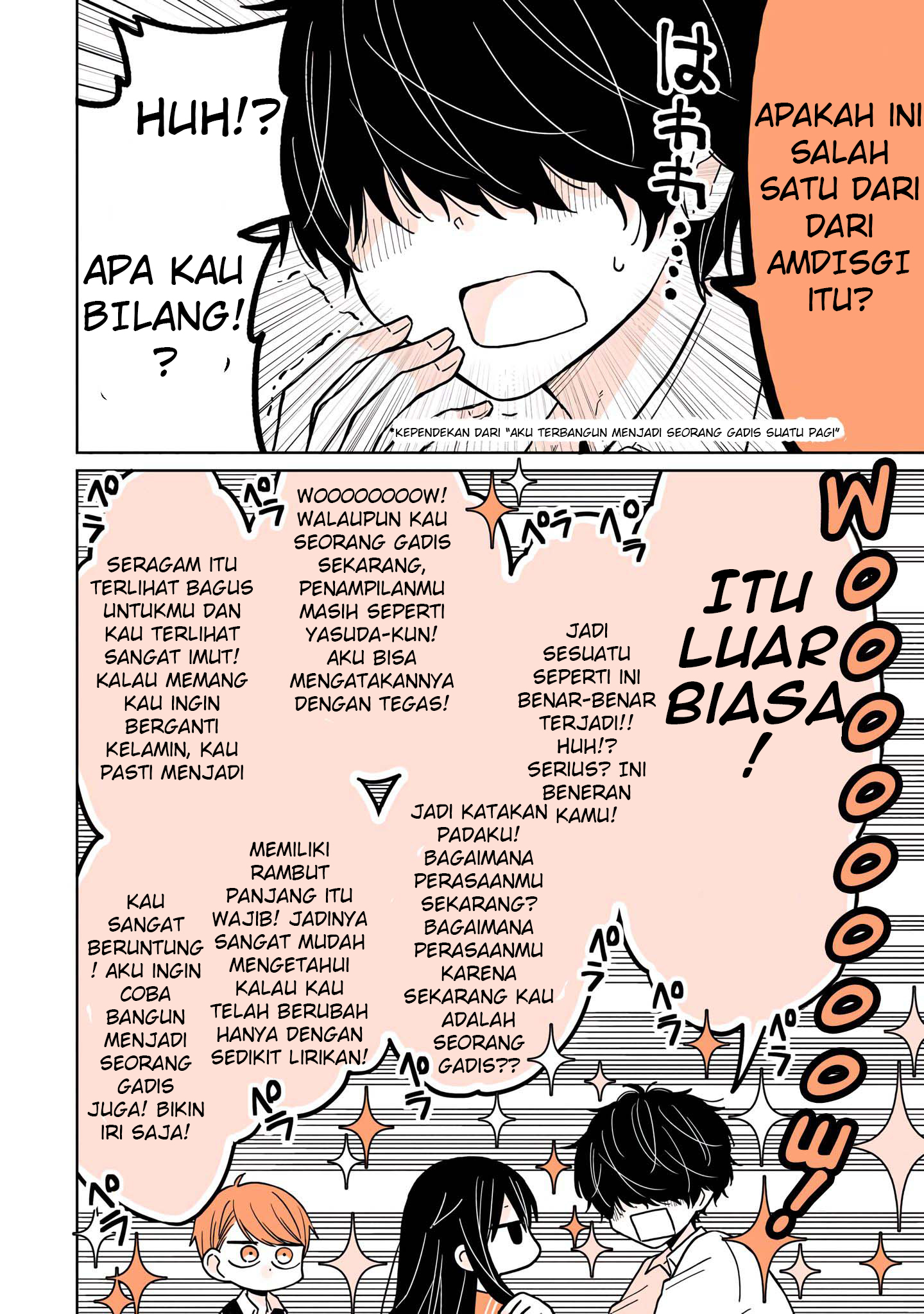 Mendokusagari Danshi ga Asa Okitara Onnanoko ni Natteita Hanashi Chapter 3 - halaman 7