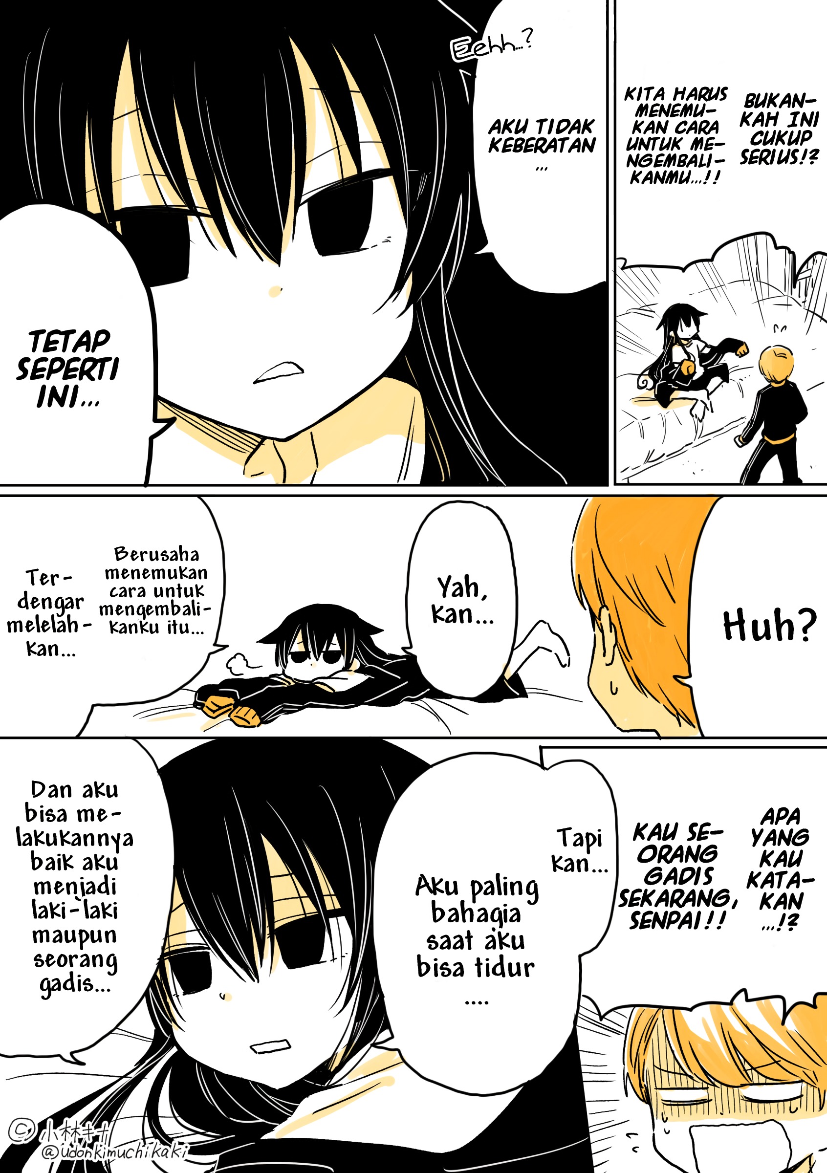 Mendokusagari Danshi Koukousei ga Asa Okitara Onnanoko ni Natteita Hanashi (Pre-Serialization) Chapter 1 - halaman 3