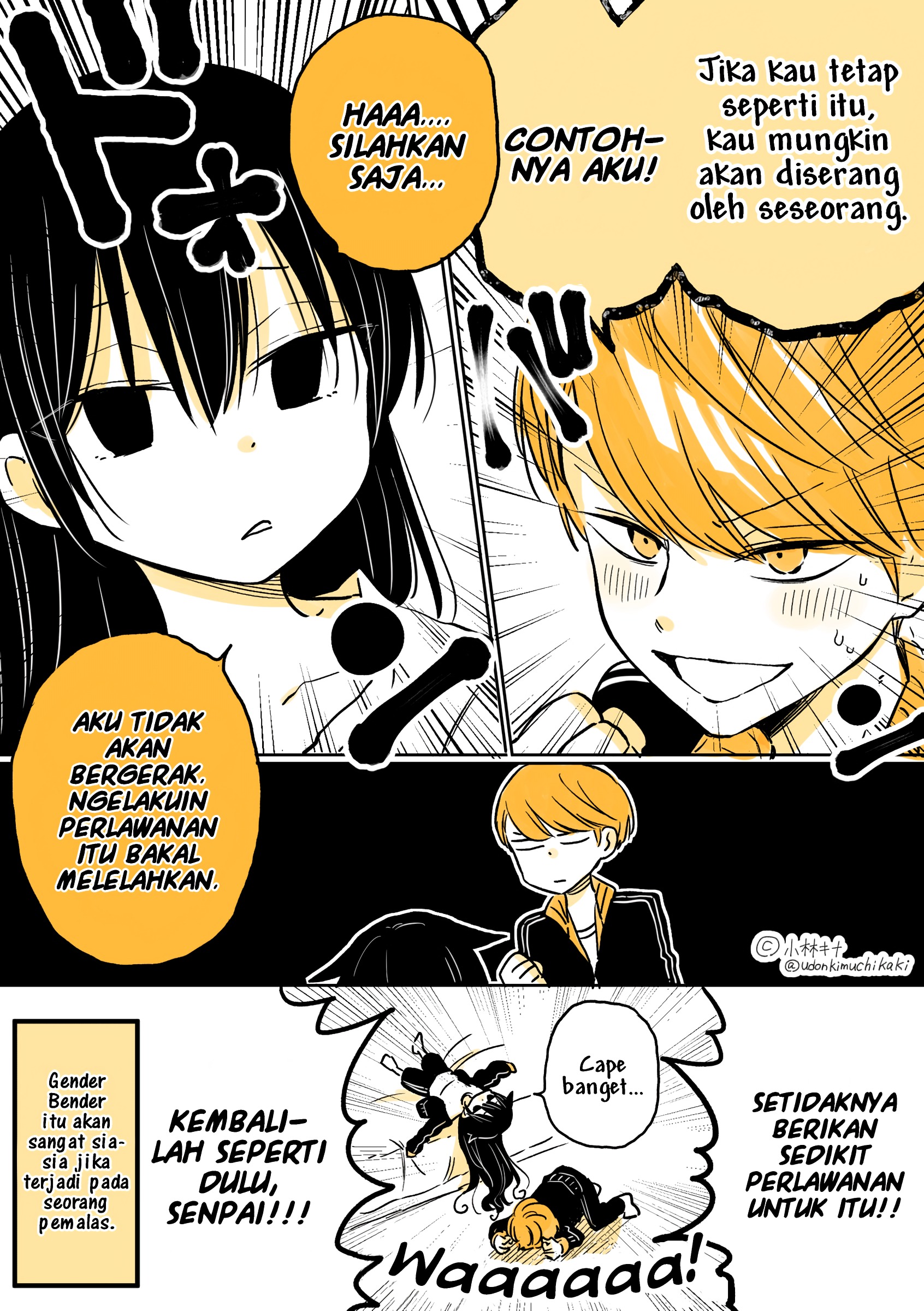 Mendokusagari Danshi Koukousei ga Asa Okitara Onnanoko ni Natteita Hanashi (Pre-Serialization) Chapter 1 - halaman 5