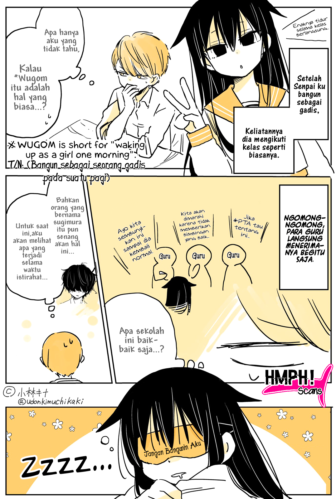 Mendokusagari Danshi Koukousei ga Asa Okitara Onnanoko ni Natteita Hanashi (Pre-Serialization) Chapter 4 - halaman 2