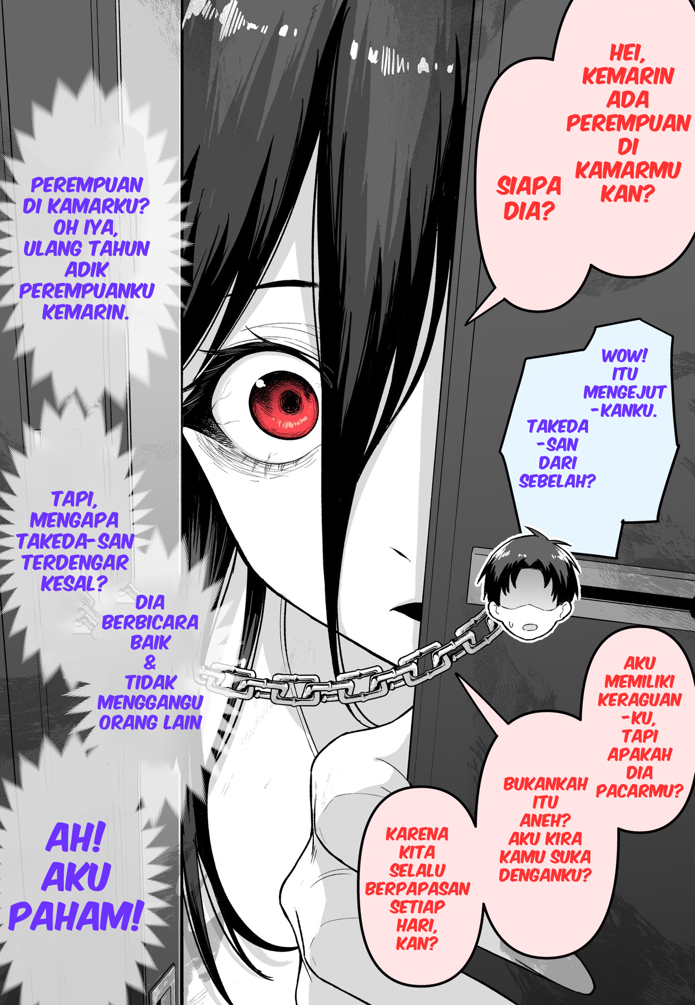 Menhera Stalker vs Oblivious Guy Chapter 0 - halaman 1