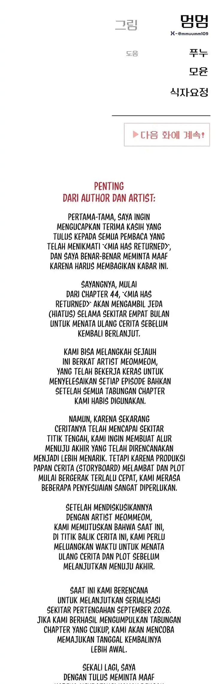 Mia Has Returned Chapter 44 - halaman 48