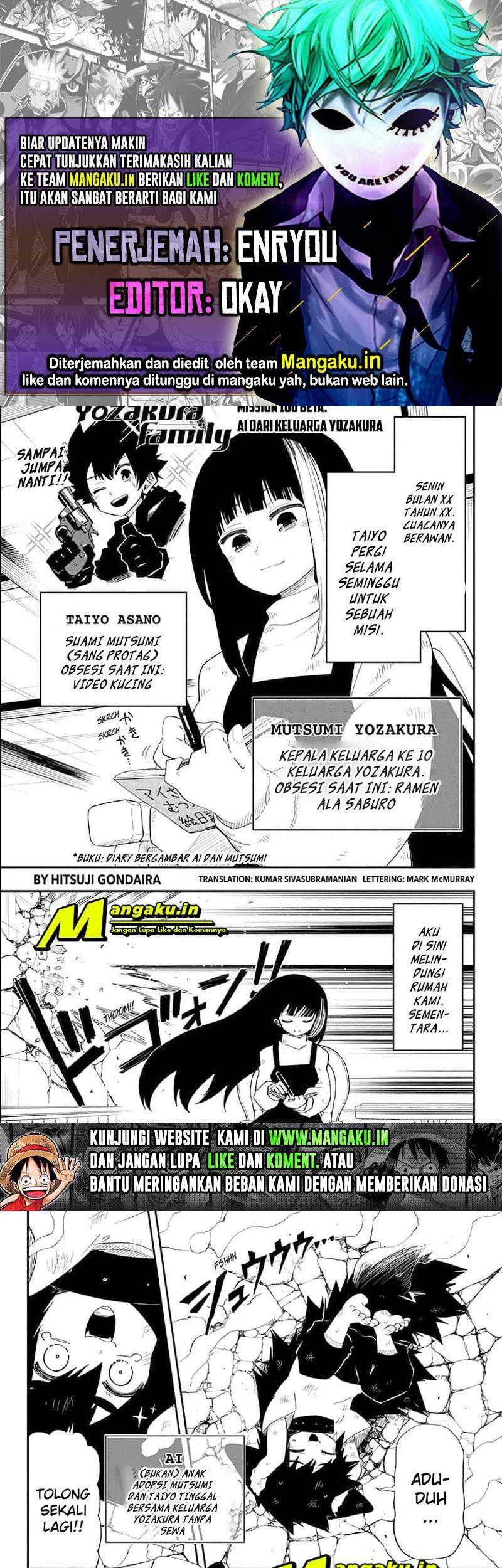 Mission: Yozakura Family Chapter 100.5 - halaman 1