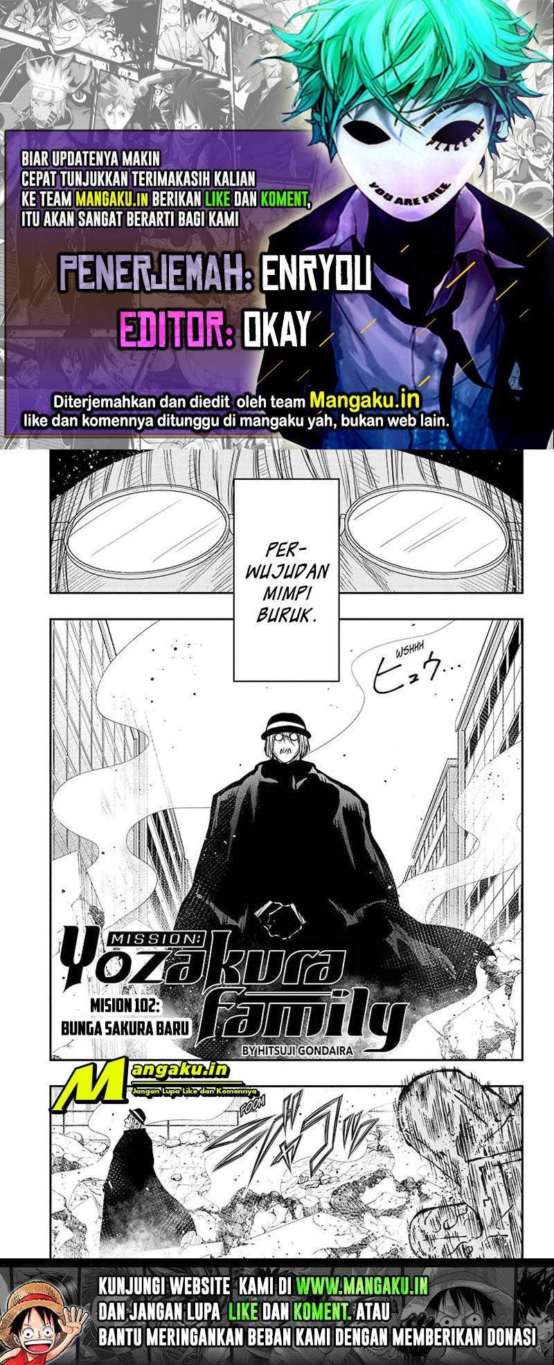 Mission: Yozakura Family Chapter 102 - halaman 1