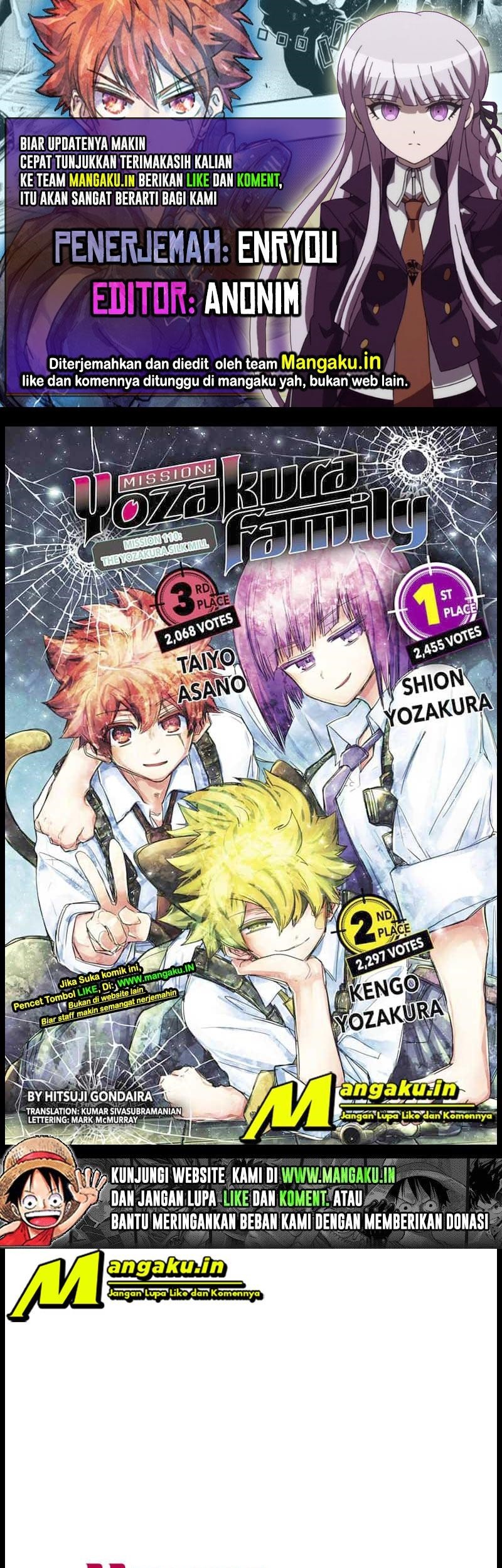 Mission: Yozakura Family Chapter 110 - halaman 1