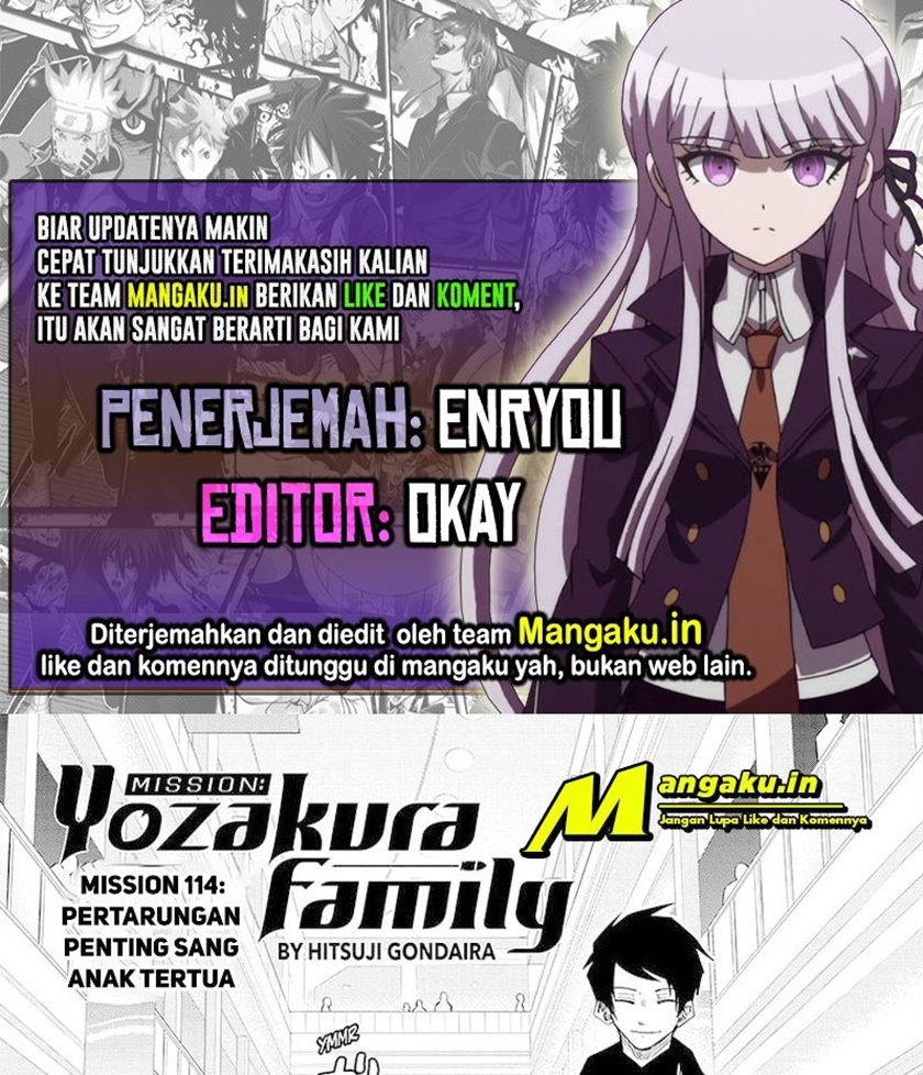 Mission: Yozakura Family Chapter 114 - halaman 1
