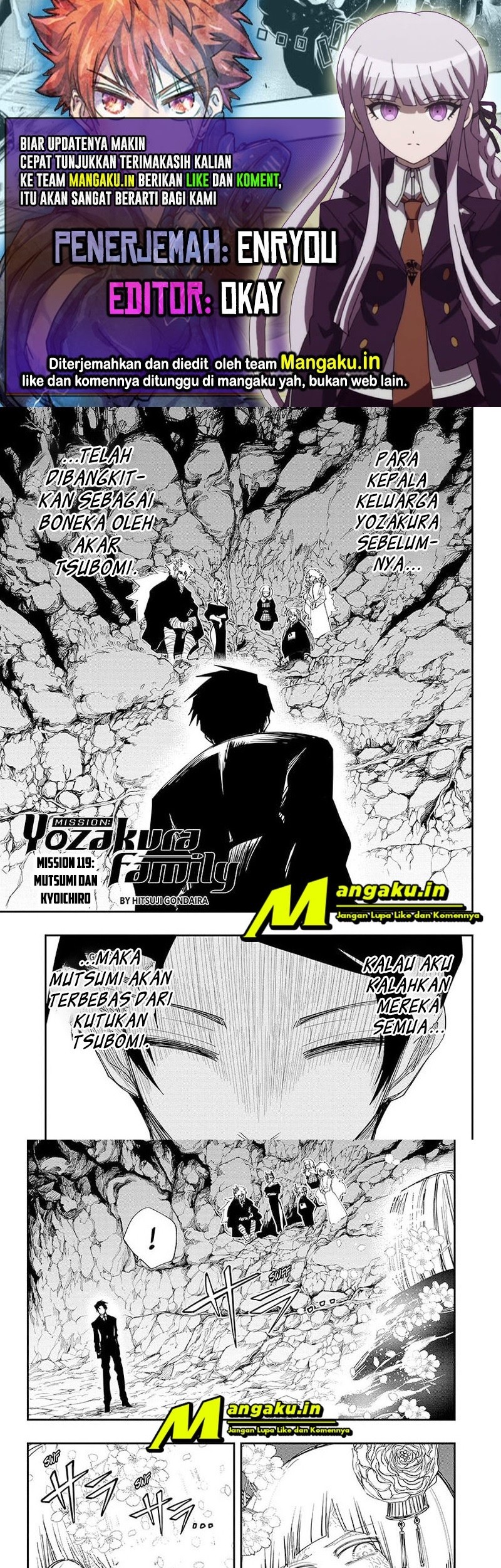 Mission: Yozakura Family Chapter 119 - halaman 1