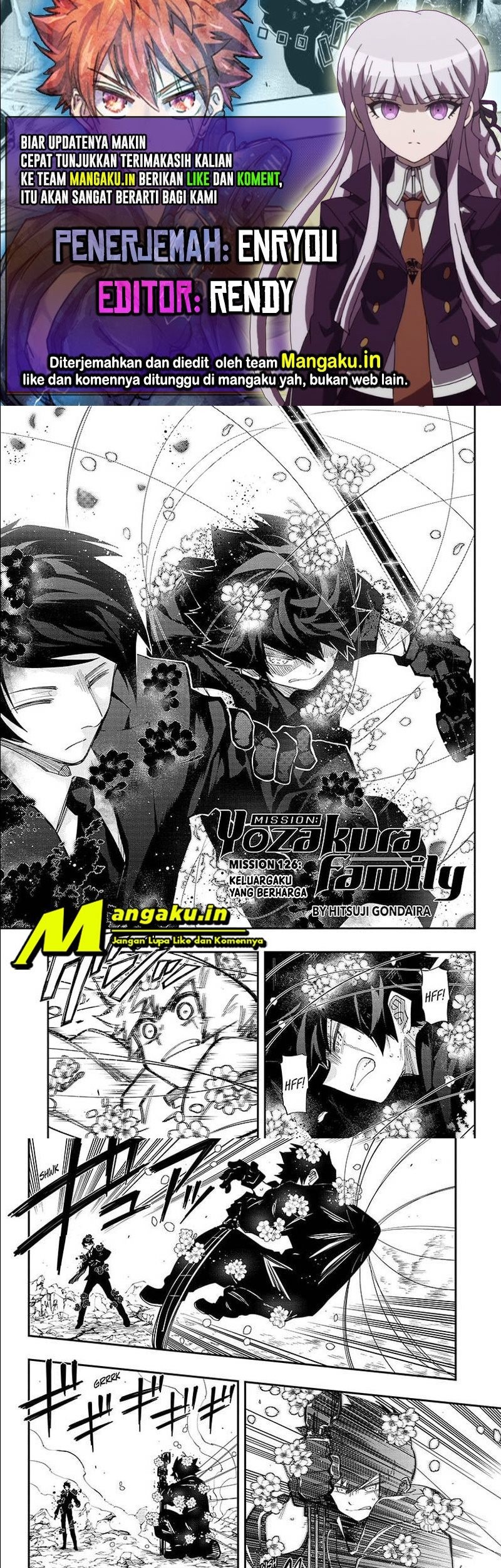 Mission: Yozakura Family Chapter 126 - halaman 1