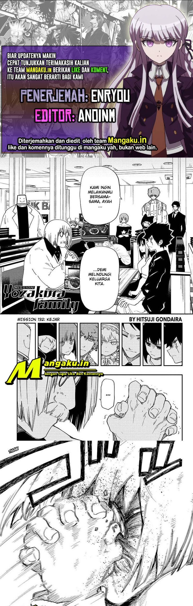 Mission: Yozakura Family Chapter 132 - halaman 1