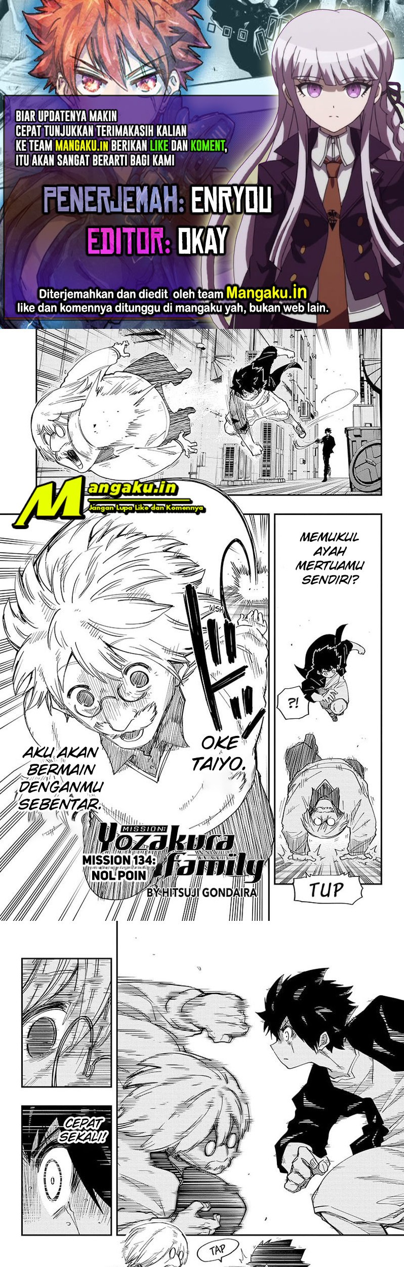 Mission: Yozakura Family Chapter 134 - halaman 1
