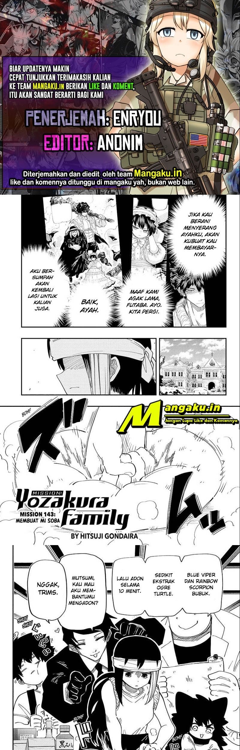 Mission: Yozakura Family Chapter 143 - halaman 1