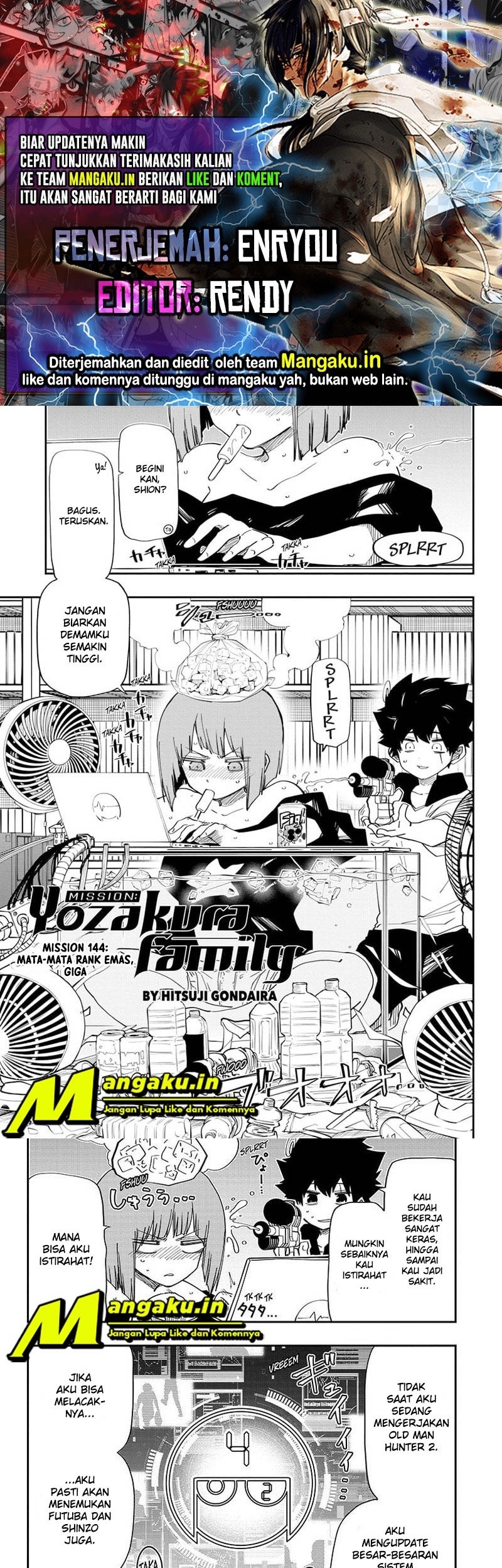 Mission: Yozakura Family Chapter 144 - halaman 1
