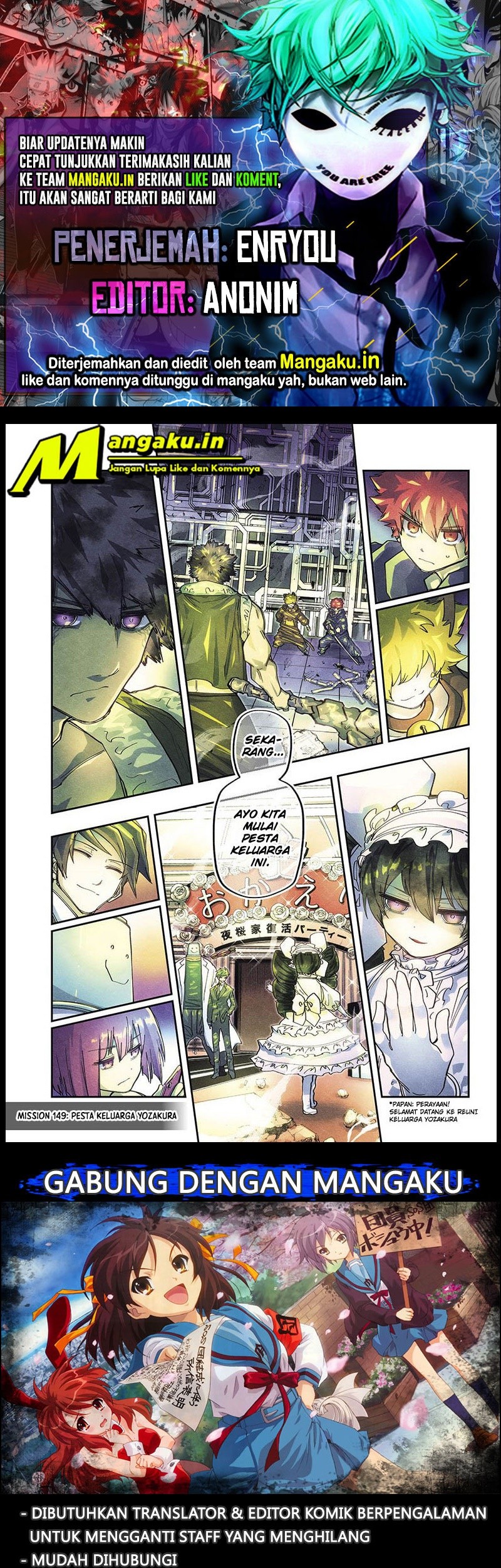 Mission: Yozakura Family Chapter 149 - halaman 1
