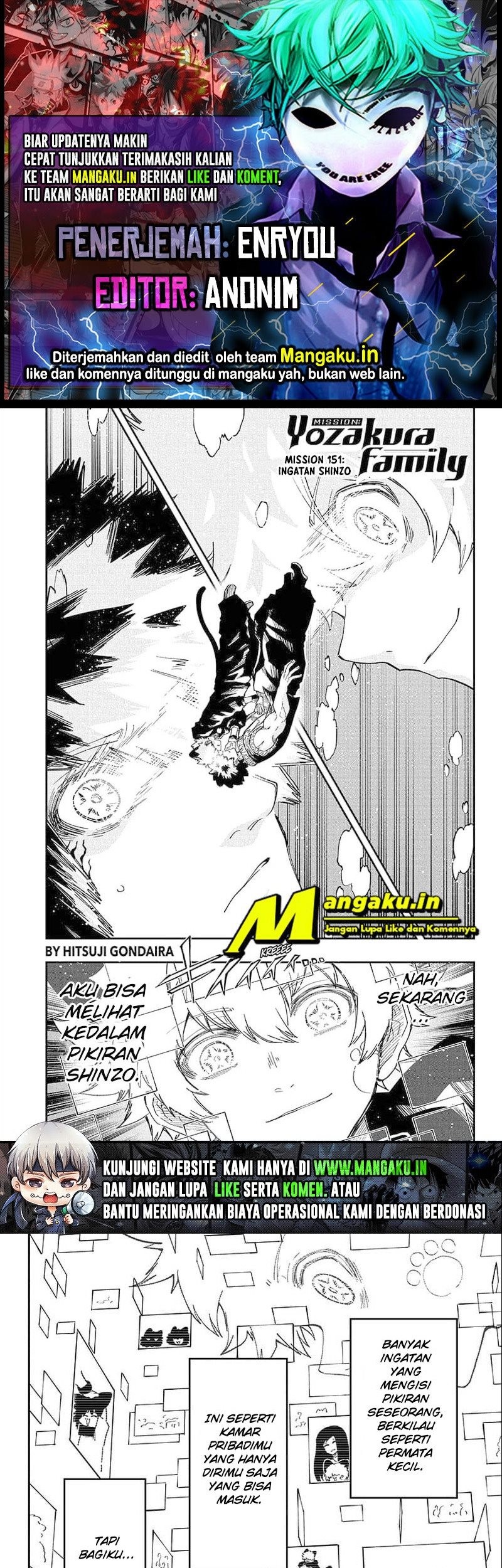 Mission: Yozakura Family Chapter 151 - halaman 1