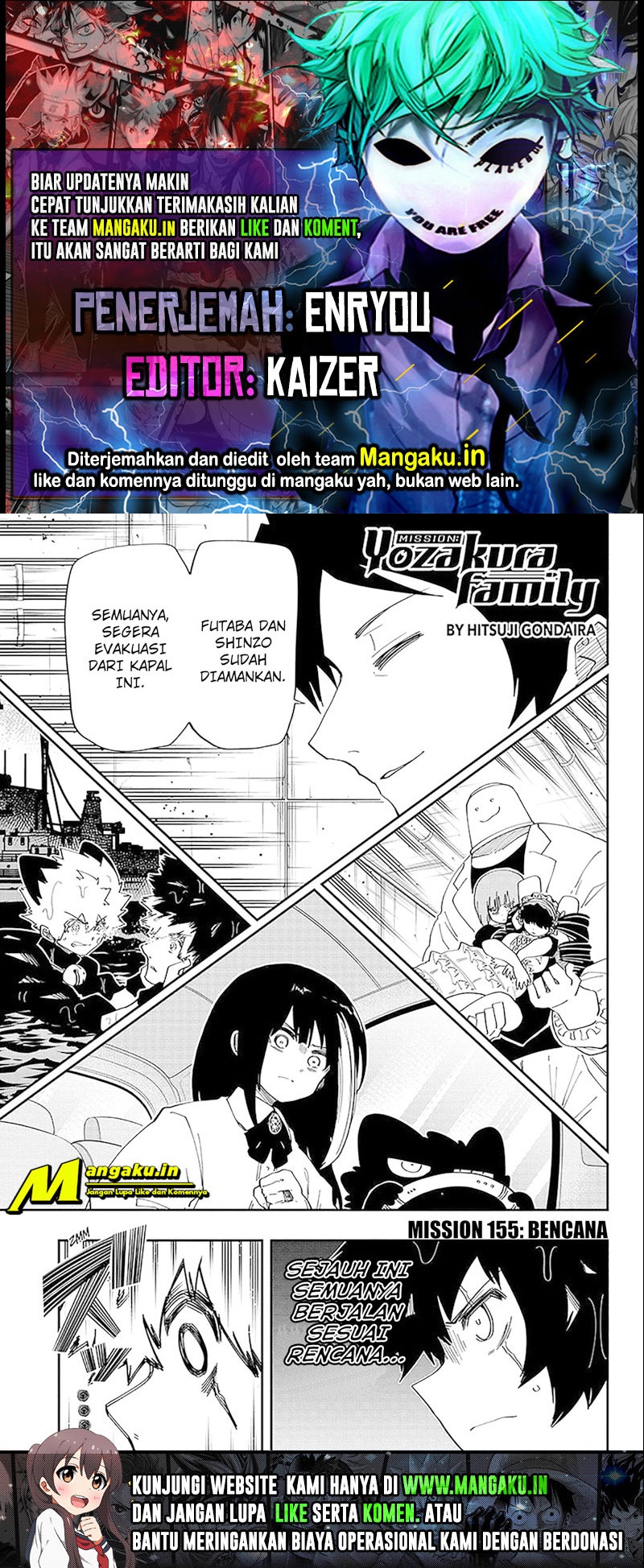 Mission: Yozakura Family Chapter 155 - halaman 1