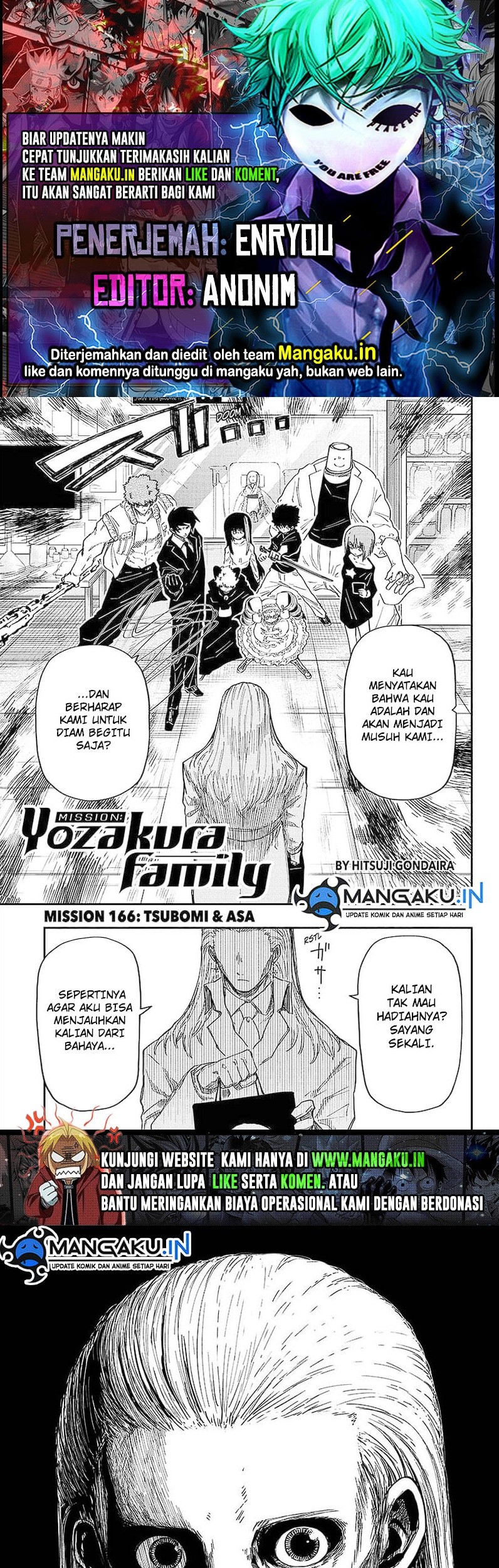 Mission: Yozakura Family Chapter 166 - halaman 1